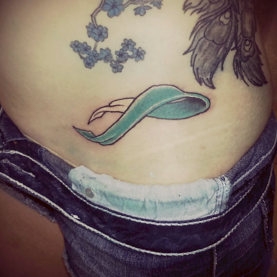 cervical cancer ribbon tattoo designs