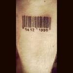 Bar codes with my birth date #barcode #birthdate #finelines #lineswork