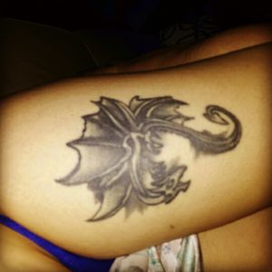 #dragon #thightattoo #blackandgrey #legtattoo #leg