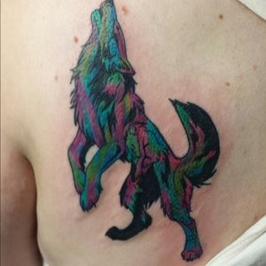 #wolf #wolves #northernlights #pretty #colourful #HensTeethTattooCo # love #amazing #illusion #lookcloser