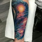Awesome galaxy/universe colour depiction tattoo#dreamtattoo #mydreamtattoo