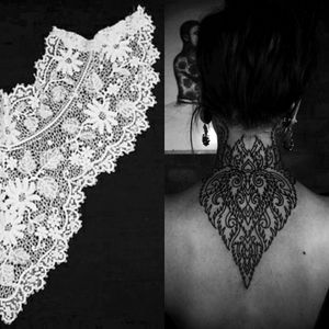 #dreamtattoo #lace #neck