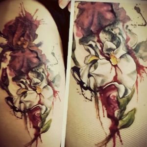 #MyTattoo #watercolor #iris #flower by Leah Kramer 😊