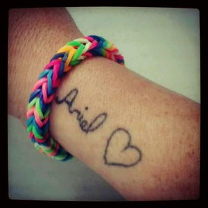 #Ariel my boy's name on my wrist