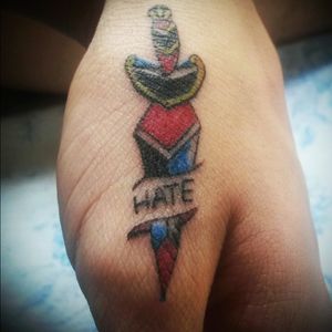 #tradtionaldagger #BR Hola tattoodo esta es mi daga tattoo realizada por mi mismo practicando ☺☺☺