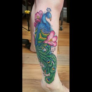 Absolutely love my peacock tattoo :) This was done by Erin Storm in Edmonton, Alberta.#peacock #edmonton