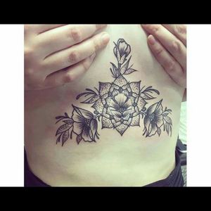 This tattoo was done in Calgary, Alberta at Immaculate Concept by Melissa #sternum #calgary