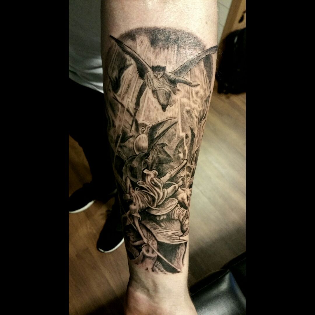 Finished Gustave Dore 34 Sleeve  Dave  Atombomb Tattoo WilloughbyCle  Ohio  rtattoos