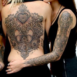 #dreamtattoo #lacework #inkedgirl I love the look of lace would kill for this
