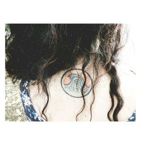 #secondtattoo #girl #tattooedgirl #tattoos #wave #waves #sea #sunset #sky #greek #elpis #quote #hope #thai #ค #memories