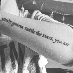 26/11/15 - First tattoo"You're gonna rattle the stars, you are" - 'Treasure Planet' (2002)#treasureplanet  #disney #firsttattoo #quote