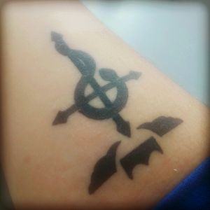 This is my first and only tattoo its a flamel and I love it and I want way more tattoos I have lots of ideas to cover myself in art 😁 #anime #fma #firsttattoo