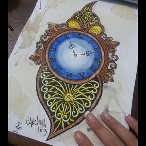 #tattoodesigns #clocktattoo  #clock #wartercolortattoo #watercolor #tattooartist #dailydraw