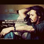 #JohnnyDepp #johnnydepp #Tattoo #SexyMan 😍 #ILoveTattoos Gran frase...😊😊😏💎📷🎸🎸 Instagram: @ karlastefanygomez