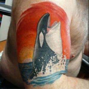 Killer whale #sealifetattoo #killerwhale #tattooartist #tattoo #armtattoos #colortattoos #ink #art #tattooart