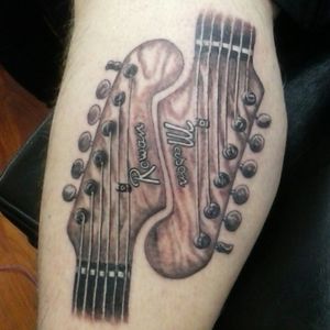 Fender headstocks. #tattoo #ink #art #ohiotattooartist  #blackandgreytattoos #tattooartist