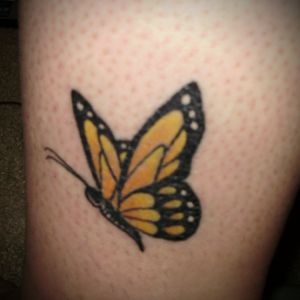 Butterfly for my mom! Got this somewhere in Oklahoma City back in 2009 or thereabouts. Just above my left ankle. #cute #butterfly