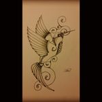 Hummingbird #bird #hummingbird #hummingbirdtattoo #drawing #draw #flourishfloraltattoo #swirls