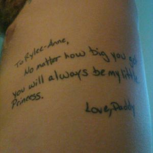 A letter to my daughter in my hand writing #dreamtattoo