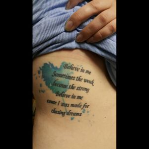Third tattoo. Love it so much.Done by MirageCustomTattoos  #Staind #watercolor #lyrics