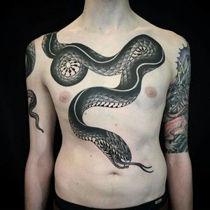 By Zac Shceinbaum#blackandgrey #snake #dreamtattoo
