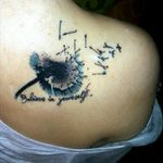 It's a dandelion"Every breath is a second chance" Life wasn't yesterday and not tomorrow. Life is nowOne the petals have freed themselves from their bond they spread their wings like birds.It's the first one #2013 #january  #dandelion #dandelionwishes #tattoo #ItalianTattoo