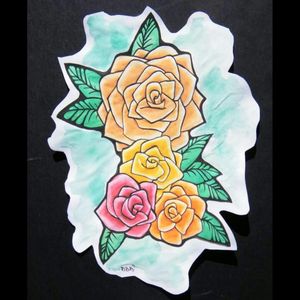 #sketchbook #watercolor #roses #rosepainting #flowers