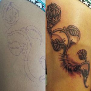 Today...flower black and gray... #agulhasdoasfalto #nenemstattoo #tattoo #tattoowork #tatuagem #TattooGirl #tattoofeminina #tattooartist #blackandgray #pretoecinza #rose