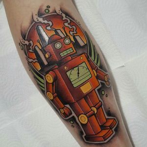 Amazing Robot by Matt Curzon, done at Leeds International Tattoo Expo