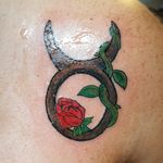 Simple Taurus rose tattoo