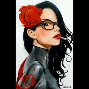 #dreamtattoo awesome pin up #gijoe #baroness art by #BrianViveros to incorporate?Love it 😍❤👌