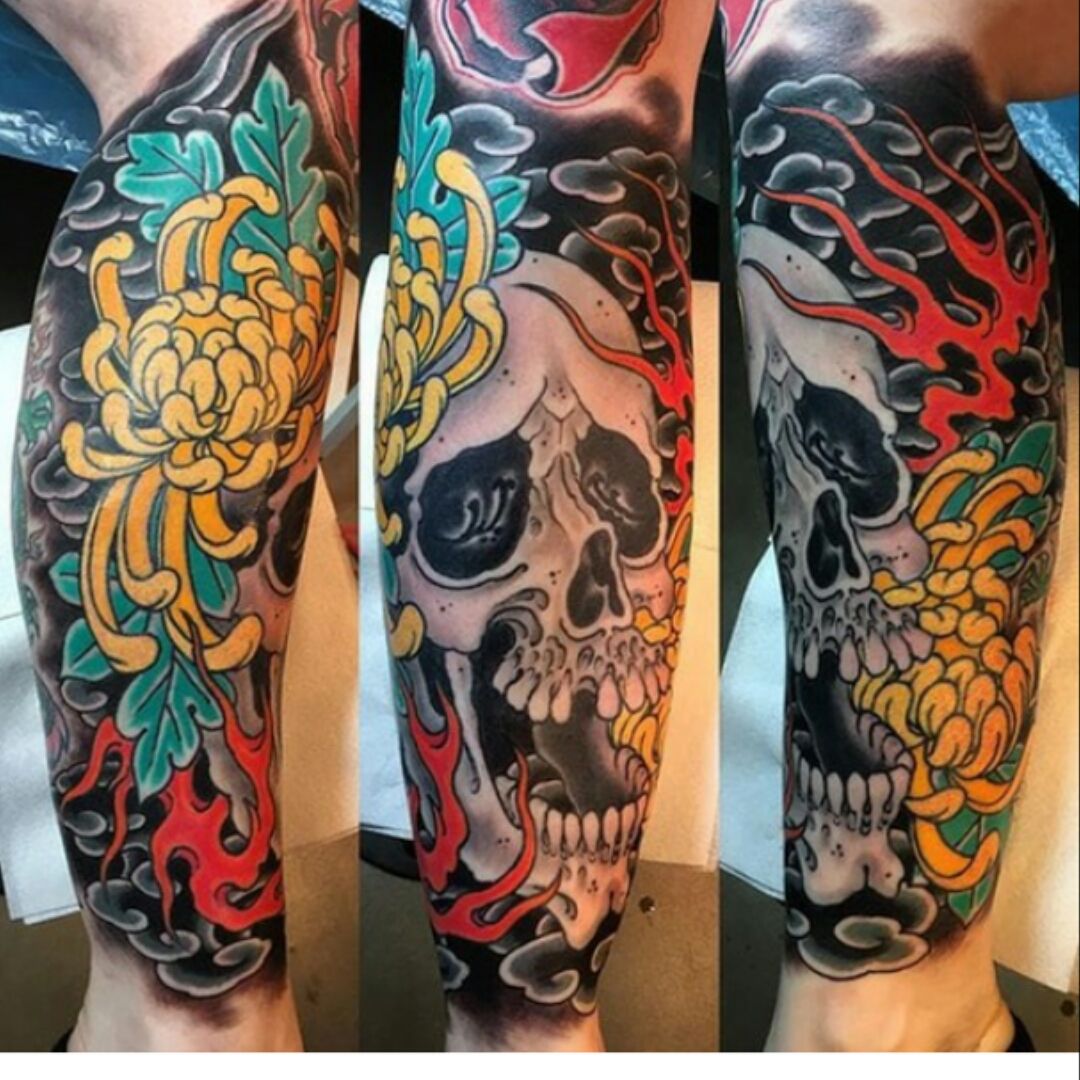 The 110 Best Skull Tattoos for Men  Improb  Samurai tattoo Herren hand  tattoos Japanische tattoos arm