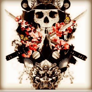 #skull #tattoo #dreamtattoo #dark #horror #japan #samurai #katana #yokai  #colors #日本 @amijames