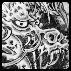 Close up of my dragon chest panel done by #jamesbuie