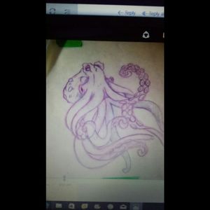 This is my octopus in the drawing stage.