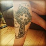Map of #Ireland with #celtictattoo #cross