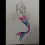 The cosmus inside. #siren #mermaid #watercolor #universe #nebula #stars #demon