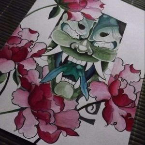 @cbeguetattoo #japanesetattoo #print #tattooapprentice #hannya #flowers #splittongue