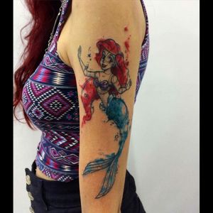 #disneyprincess #tattoo#watercolor #TattooGirl #art #watercolortattoo #JohnNeedle #RJ #disneytattoo