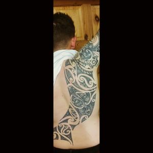 Polynesian back piece and sleeve