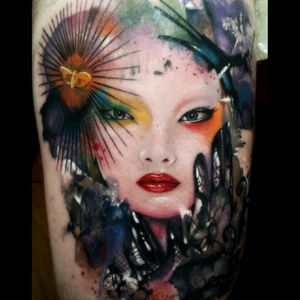 Geisha done in barcelona a couple of years back. #geisha #japan #japanese #japanesetattoo #paintsplatter #art #artist #tattooartist #tattooing #tattoos #tattoo #tattooed #naughtyneedlesuk #naughtyneedlesuk