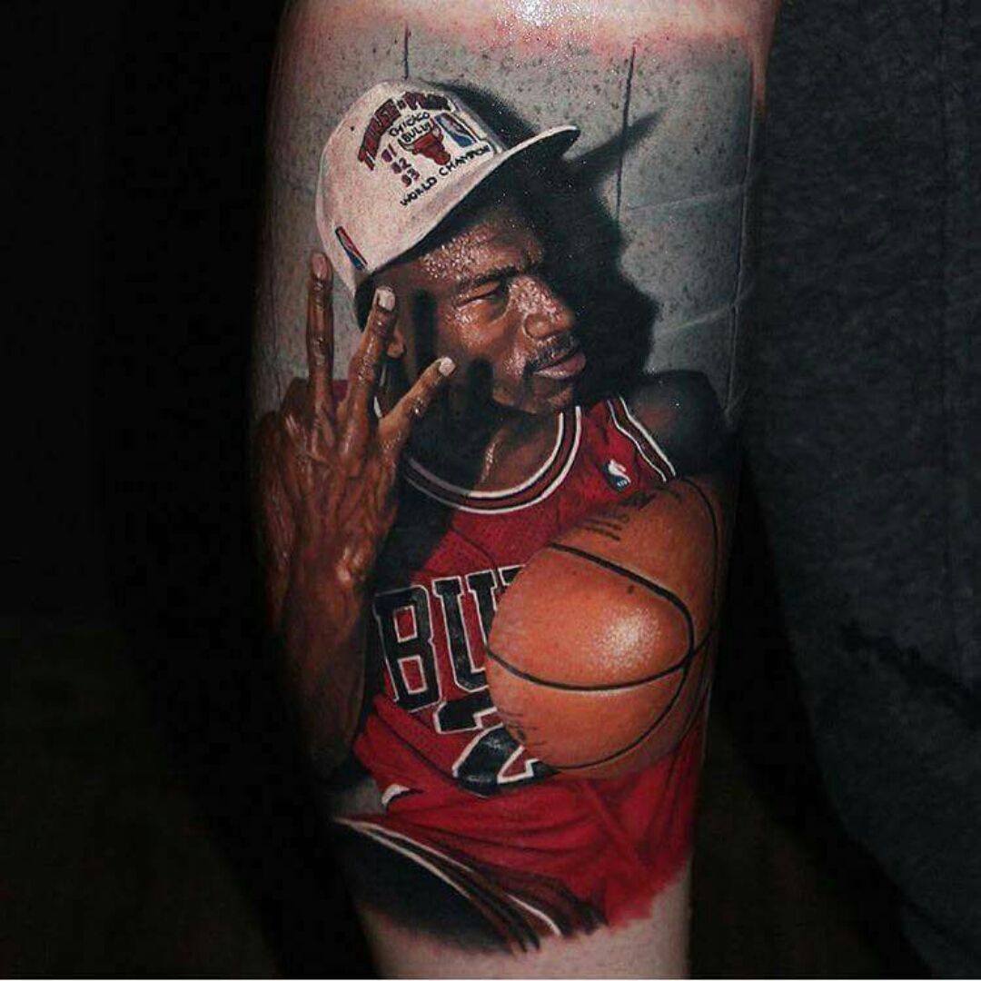 Michael Jordan tattoo by Steve Butcher  Post 18612  Jordan tattoo Michael  jordan tattoo Sleeve tattoos
