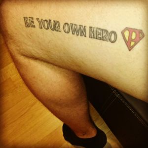 and then it starts :-) #lettering #colour #supermantattoo 2nd