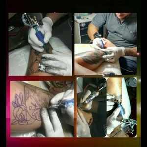 This is me, tatooing...