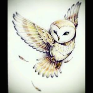 Im thinking about getting something like this. An owl of some sort, this is beautiful. My grandma passed away not so long ago and her favorite animal was owls. I miss her so much, she was in pain. This owl looks free and happy, that would remind me that shes not in pain anymore and shes free. I would be honoured to get this in memory of her ♡ 😇 I dont know where to place it. Any ideas?