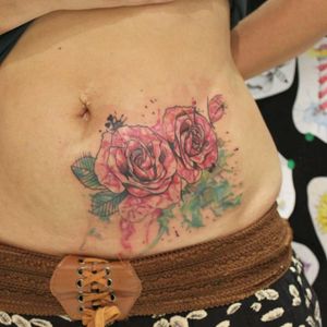 Watercolor Roses tattooartist Adriana Andrade RJ. Brasil #watercolortattoo #aquarelle #watercolor #roses #tattooroses #aquarela #tatuagemaquarela #rosas #adrianartes #tatuadora #tatuadorasbrasileiras #tatuagemfeminina #perfecttattoo #tatuagens