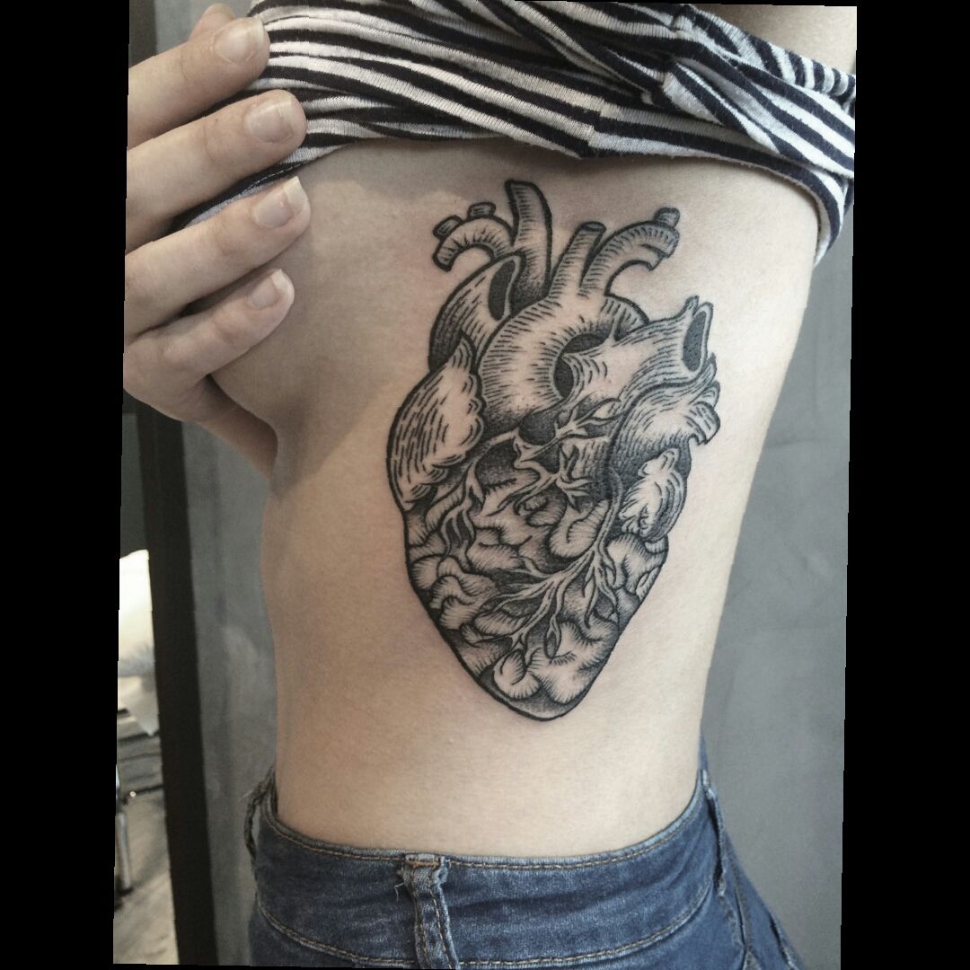 africa outline tattoo heart