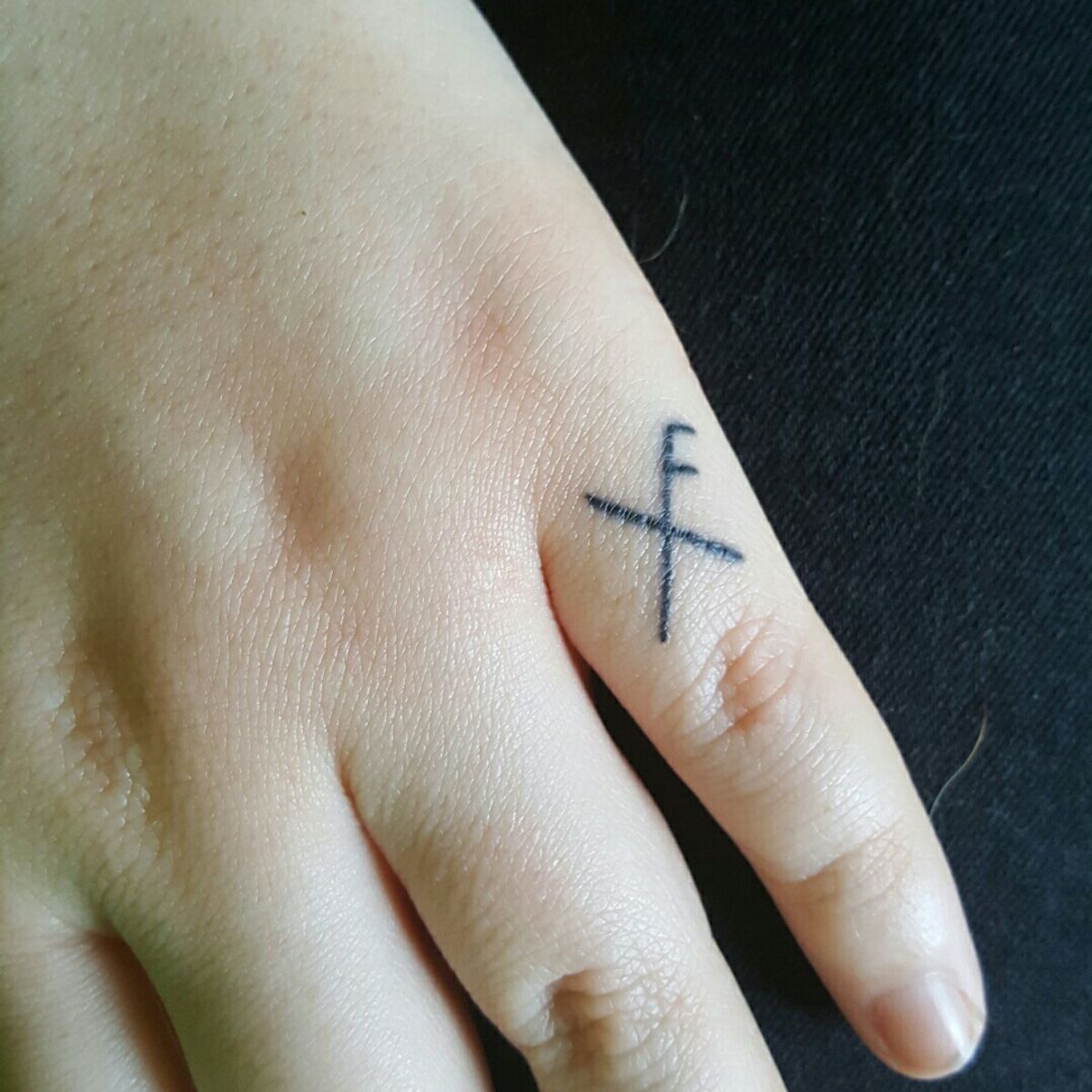 Tattoo uploaded by BeckyPumpkin • My Good Luck rune I got at the Great  British Tattoo Show 2016 in London #Runes #goodlucktattoo  #greatbritishtattooshow2016 • Tattoodo