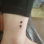Semicolon, associated with depression, it means things could have ended, but never.