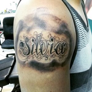 Lettering tattoo#tattoo #linework #shading #lettering #letteringtattoo #armtattoo #blackwork #nametattoo #customtattoo #meaningful #CostaRicaTattoo #AndrésPeñaTattoos